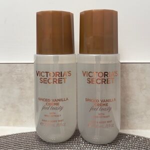 NEW Victoria's Spiced Vanilla Crème Feel Toasty Hair & Body Mist Set